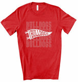 Bulldogs Pennant Softstyle Gameday Graphic Tee (10 Colors to choose from!)