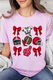 Coquette Football Graphic Tee 20 Colors to choose from!
