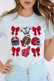Coquette Football Graphic Tee 20 Colors to choose from!