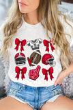 Coquette Football Graphic Tee 20 Colors to choose from!