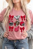 Coquette Football Graphic Tee 20 Colors to choose from!