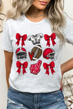 Coquette Football Graphic Tee 20 Colors to choose from!