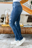 Judy Blue, Christine, High Contrast Slim Bootcut Destroyed Jeans