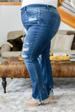 Judy Blue, Christine, High Contrast Slim Bootcut Destroyed Jeans