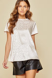 Satin and Leopard Perfection Top