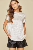 Satin and Leopard Perfection Top