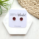 Merlot Druzy Studs
