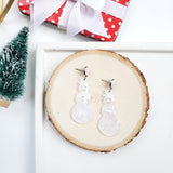 Glitzy Snowman Earrings