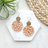 Zoey Earrings Clear and Rust