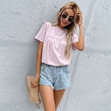 Pink Ruffle Detail Top