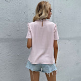 Pink Ruffle Detail Top