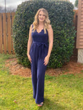 Oh So Classy Navy Jumpsuit