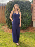 Oh So Classy Navy Jumpsuit