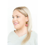 Addison Cranberry and Gold Earrings