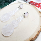 Glitzy Snowman Earrings