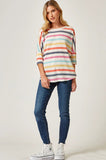 Sunny Stripes Dolman Sleeve Top
