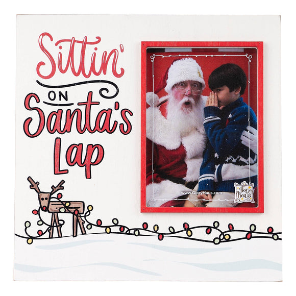 Sittin on Santa's Lap Reindeer Frame