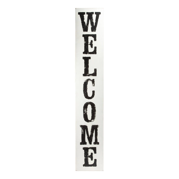 Whitewashed Welcome Board