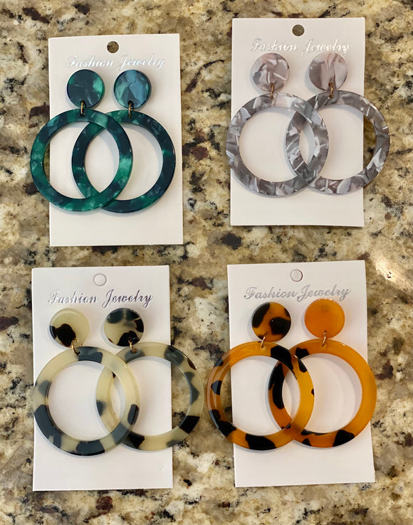 Acrylic Hoop Earrings