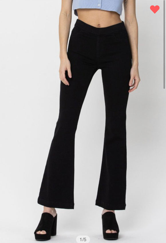 Black Cello Pull On Flares 30 in